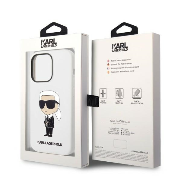 Etui Karl Lagerfeld Klhcp14lsnikbch Iphone 14 Pro 6,1" Hardcase Biały/white Silicone Ikonik Case