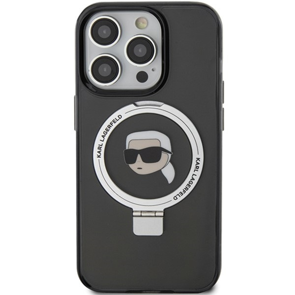 Etui Karl Lagerfeld KLHMP15XHMRSKHK iPhone 15 Pro Max 6.7" czarny/black hardcase Ring Stand Karl Head MagSafe Case