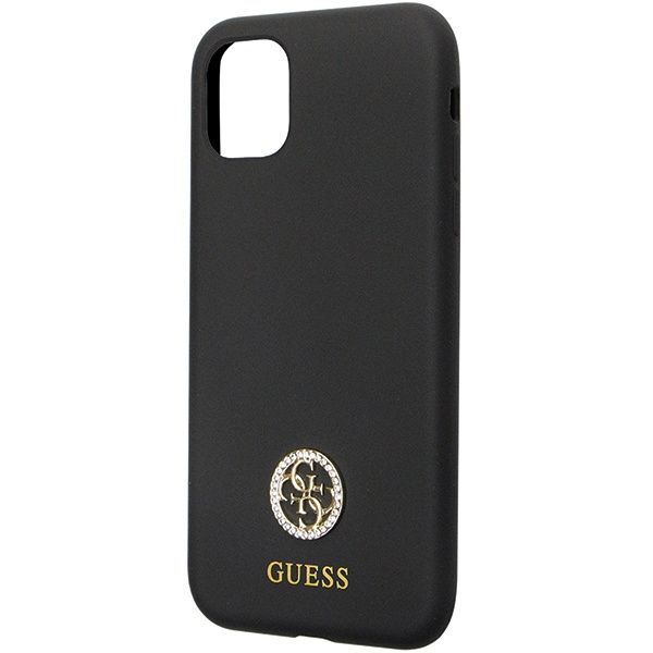 Etui Guess GUHCN614DGPK iPhone 11 / Xr 6.1" czarny/black hardcase Silicone Logo Strass 4G Case