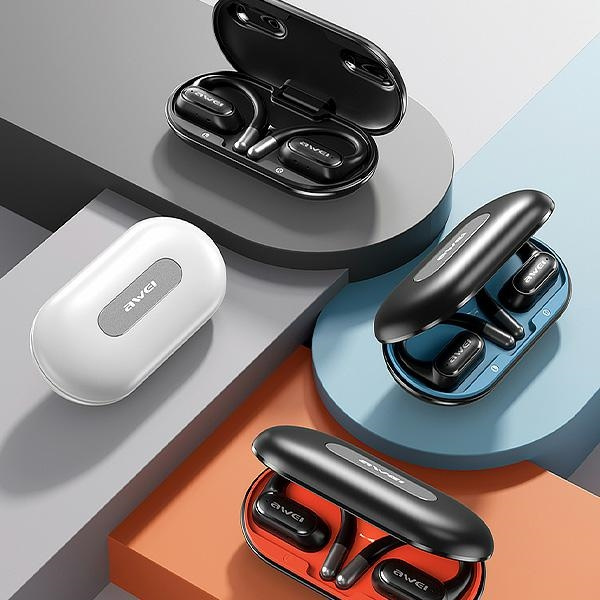 AWEI słuchawki Bluetooth 5.4 OWS T93 + stacja dokująca niebieskie/blue