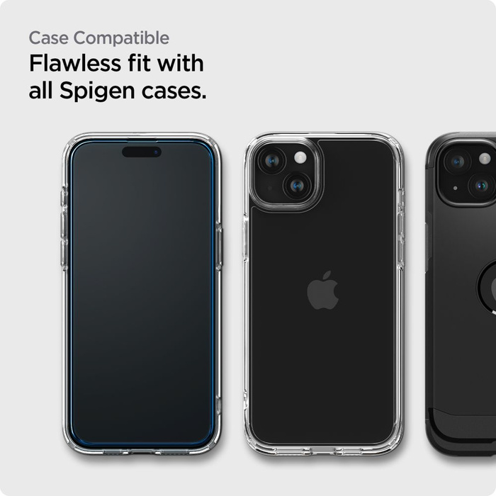 Szkło Hartowane Spigen Alm Glass Fc 2-pack iPhone 15 Plus Black