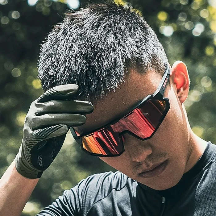 Rękawiczki rowerowe Rockbros 16110006002 amortyzujące rozmiar M - zielono-czarne