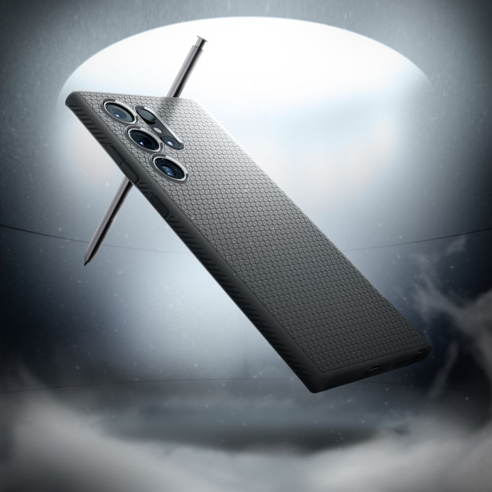 Etui Spigen Liquid Air Samsung Galaxy S24 Ultra Marble Grey Case