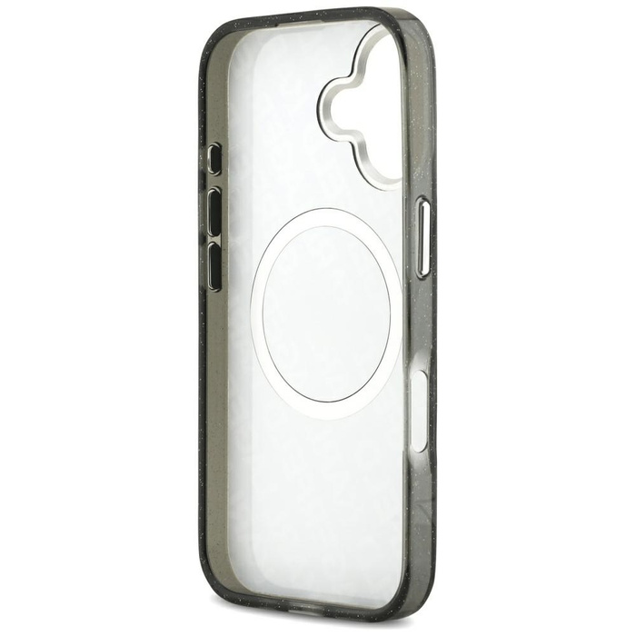 Etui Karl Lagerfeld IML Glitter Karl &   Choupette Heads Logo MagSafe do iPhone 17 czarny