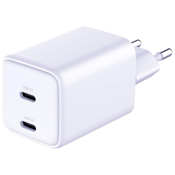 Ładowarka sieciowa 3MK Hyper Charger PD 45W GaN QC4+ PPS 2C Super-Fast Charge 2.0 Biały