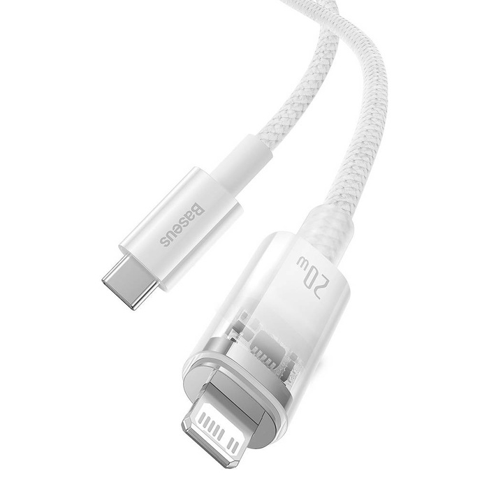Baseus Explorer Series kabel przewód USB-C – Lightning 20W 2 m biały (CATS010302)