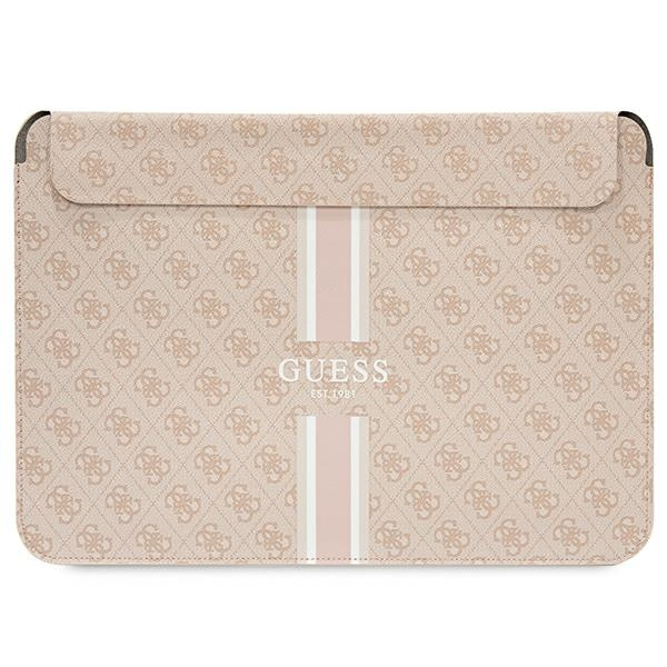 Guess Sleeve GUCS16P4RPSP 16" różowy/ pink 4G Printed Stripes