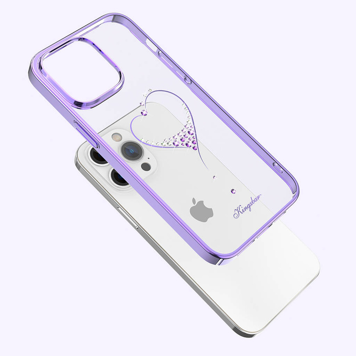 Etui Kingxbar Wish Series etui iPhone 14 Plus ozdobione kryształami fioletowe Case