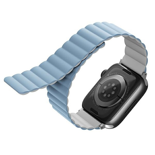 Pasek UNIQ Revix Apple Watch Ultra 9 8 7 SE 2022 42mm 44mm 45mm 49mm biały-niebieski