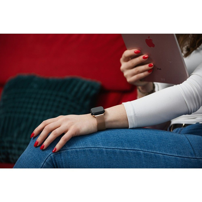 Pasek do Apple Watch Forcell F-Design FA03 magnetyczny stal 38 / 40 / 41 mm srebrny