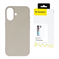 Silikonowe etui Wozinsky Silicone Case na Samsung Galaxy S25 - beżowe
