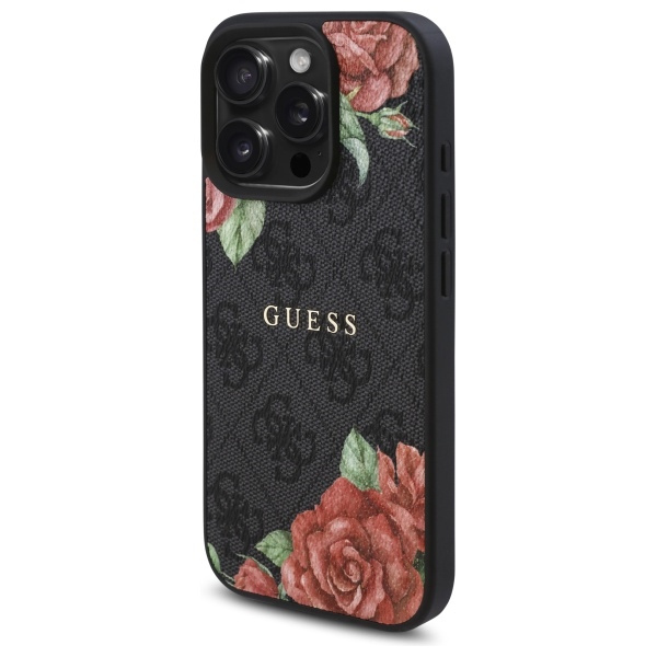 Guess GUHMP16XP4ROPEMCK iPhone 16 Pro     Max 6.9" czarny/black hardcase 4G Flowers Print MagSafe