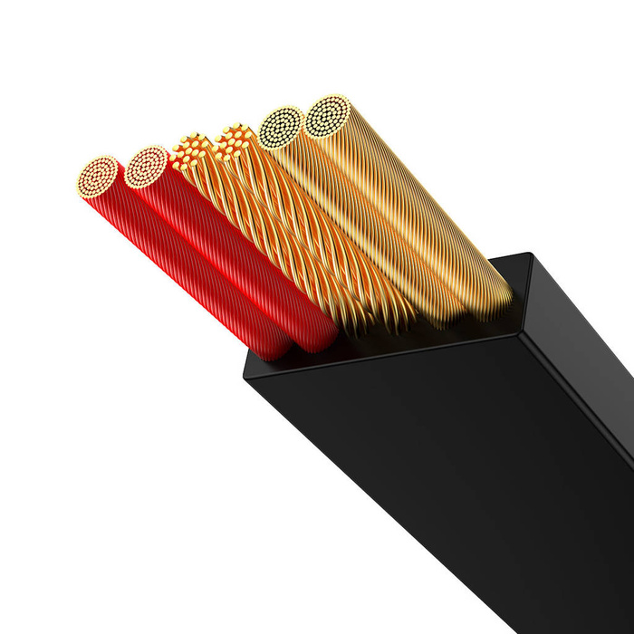 Baseus Bright Mirror 2 zwijany kabel przewód 3w1 USB Typ A - micro USB + Lightning + USB Typ C 66W 1.1m czarny (CAMJ010101)