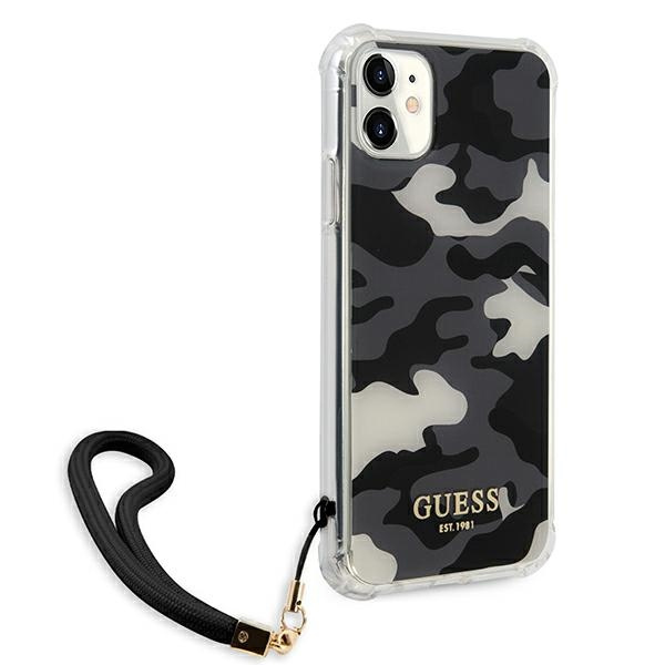 Etui GUESS Apple iPhone 11 Camo Collection Czarny Hardcase CASE
