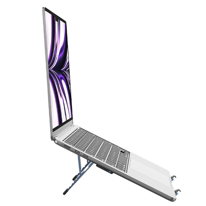 Uchwyt na laptop / tablet biurkowy składany Forcell F-Grip Fold Stand H Pro szary