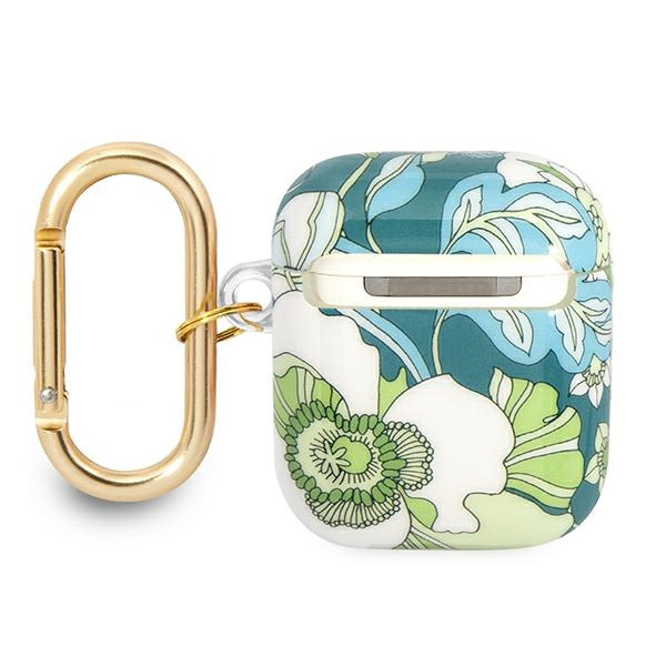 Etui GUESS Apple AirPods Cover Flower Strap Collection Zielony Case
