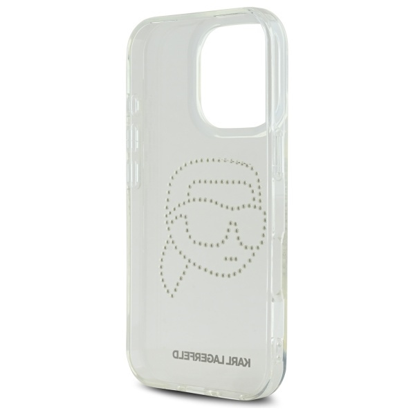 Karl Lagerfeld KLHCP16LHKHDCELT iPhone    16 Pro 6.3" przezroczysty/transparent hardcase IML Rhinestones Karl Head