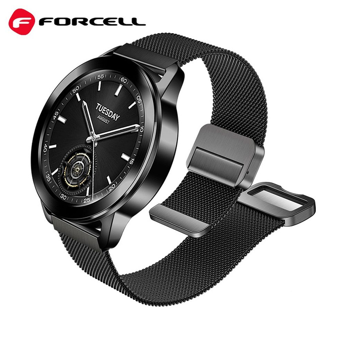 Pasek do Samsung Galaxy Watch Forcell F-Design FS11 magnetyczny stal 22 mm czarny