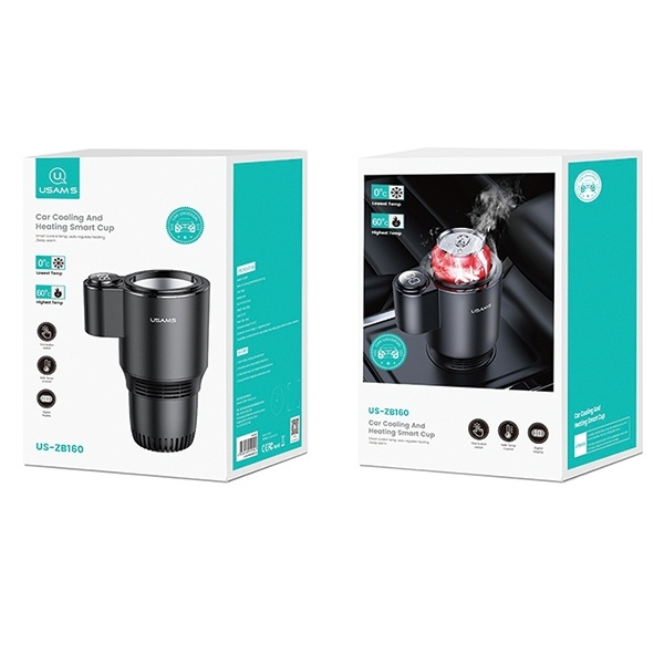 Samochodowy Podgrzewacz Schładzacz USAMS Do Napojów Czarny