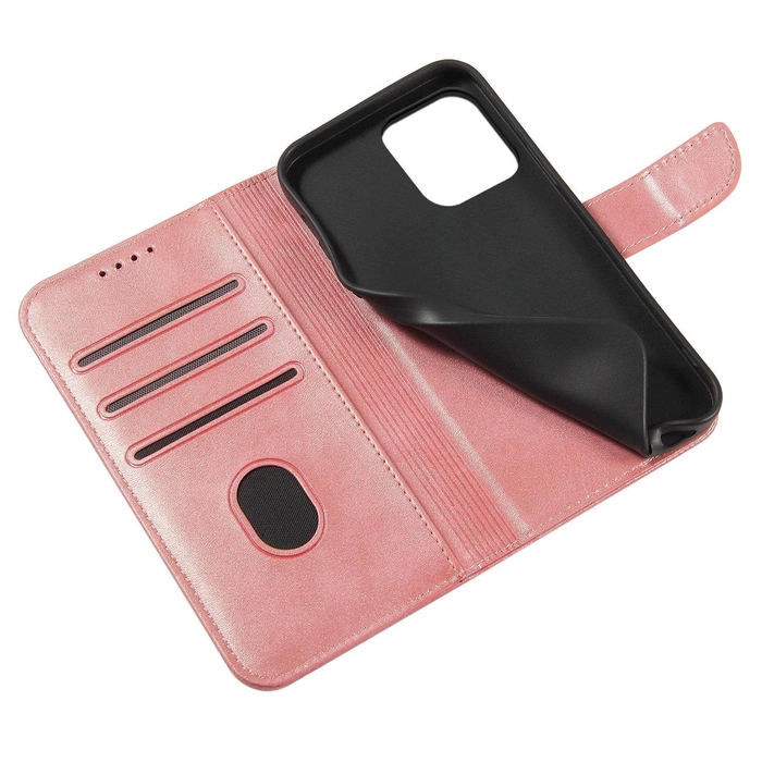 Etui Magnet Case do Samsung Galaxy S24 z klapką i portfelem - różowe