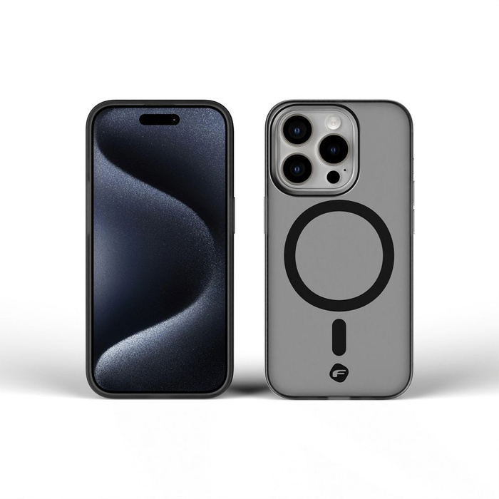 Etui na iPhone 16 PRO Forcell F-Protect Levels Dual Layer 4D technology zgodny z MagSafe Military Drop-Test smoky black