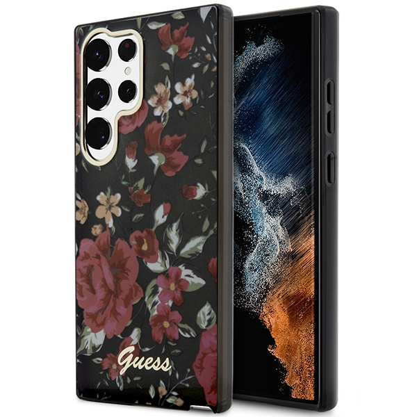 Etui Guess Guhcs23lhcfwsa S23 Ultra S918 Zielony/kaki Hardcase Flower Collection Case