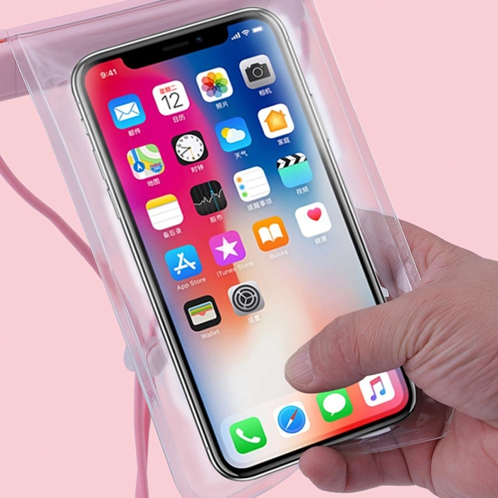 Etui wodoodporne na telefon do 6,7" na basen, plażę, kajak, nad morze - czarne