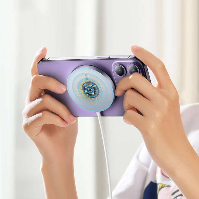 Baseus Simple Mini3 ładowarka indukcyjna 15W srebrny