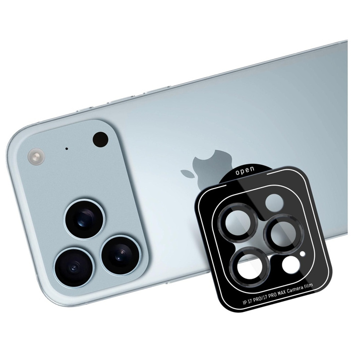 Ochrona na obiektyw aparatu 3MK iPhone 17 Pro /17 Pro Max Lens Protection Pro Czarny
