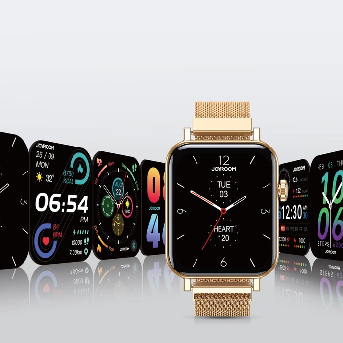 Smartwatch Joyroom JR-FT5 IP68 z funkcją odbierania połączeń - złoty