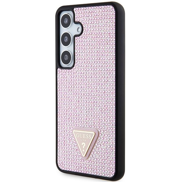 Etui Guess GUHCS24SHDGPPP S24 S921 różowy/pink hardcase Rhinestone Triangle Case