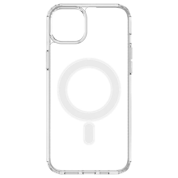 Etui magnetyczne Clear Magnetic Case z MagSafe do iPhone 14 Plus  ze srebrnym ringiem - przezroczyste