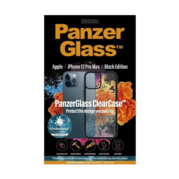 PanzerGlass ClearCase iPhone 12 Pro Max 6,7" Antibacterial czarny/black