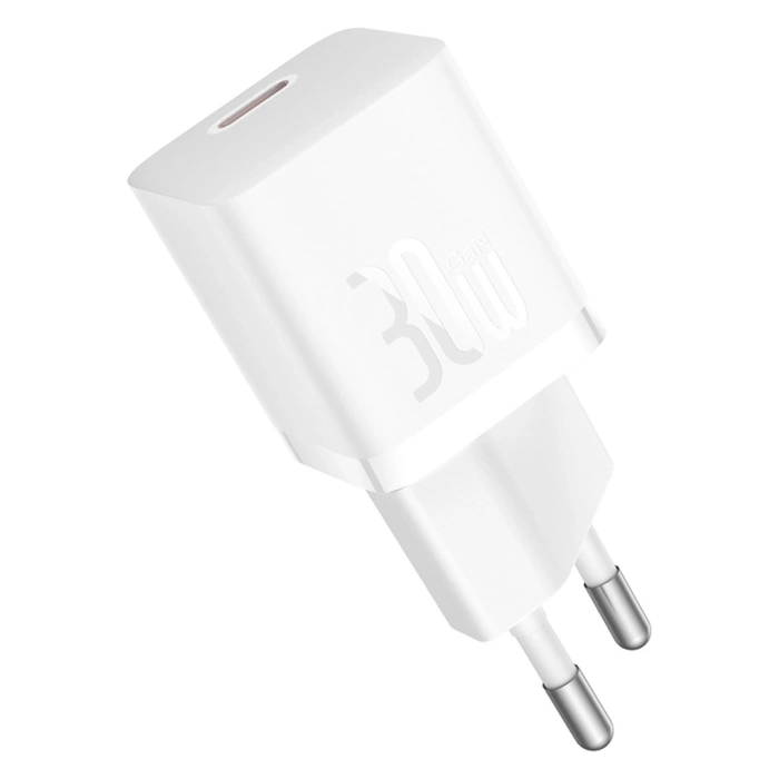 Miniładowarka sieciowa Baseus GaN5 30W USB-C - biała