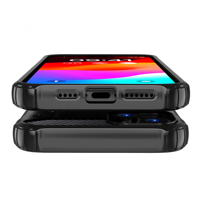 Etui Pancerne etui do iPhone 15 Plus Hybrid Armor - czarne Case