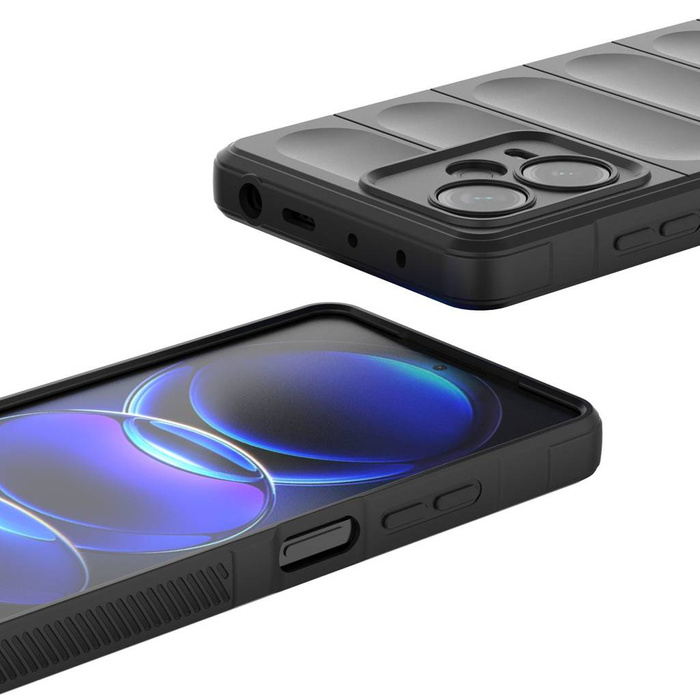 Etui Magic Shield Case etui do Xiaomi Redmi Note 12 Pro+ elastyczny pancerny pokrowiec czarne Case