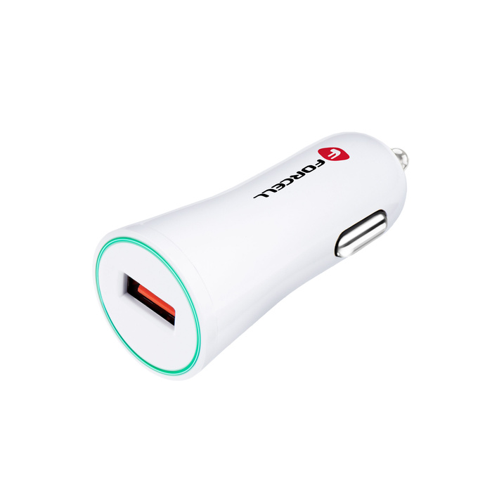 FORCELL F-ENERGY TFK-CC-095 ładowarka samochodowa USB A QC3.0 2,4A biała