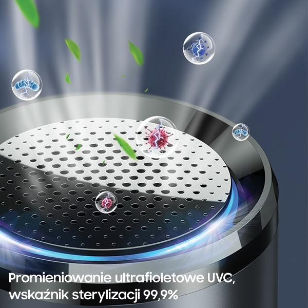 Przenośny Sterylizator Powietrza USAMS UV-C Czarny Szary
