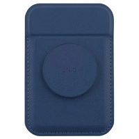 UNIQ Flixa magnetyczny portfel na karty z podpórką granatowy/navy blue