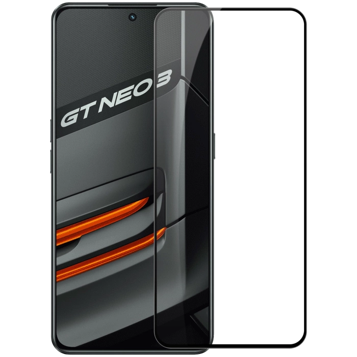 Nillkin CP+PRO ultracienkie szkło hartowane na cały ekran z ramką 0,2 mm 9H Realme GT Neo 3 czarny