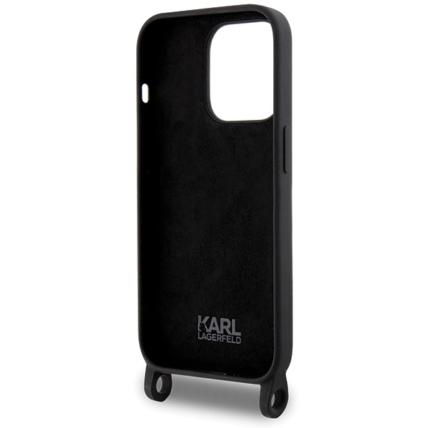 Etui Karl Lagerfeld KLHCP15XSCBSCNK iPhone 15 Pro Max 6.7" hardcase czarny/black Crossbody Silicone Choupette Case