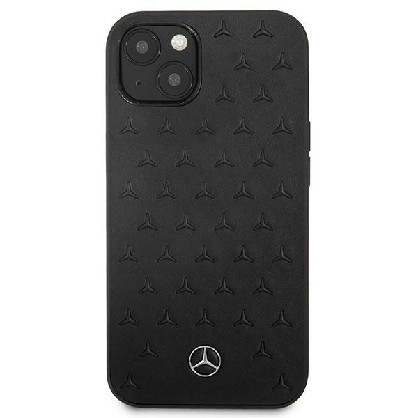 Etui MERCEDES Apple iPhone 13 Mini Leather Stars Pattern Czarny Hardcase