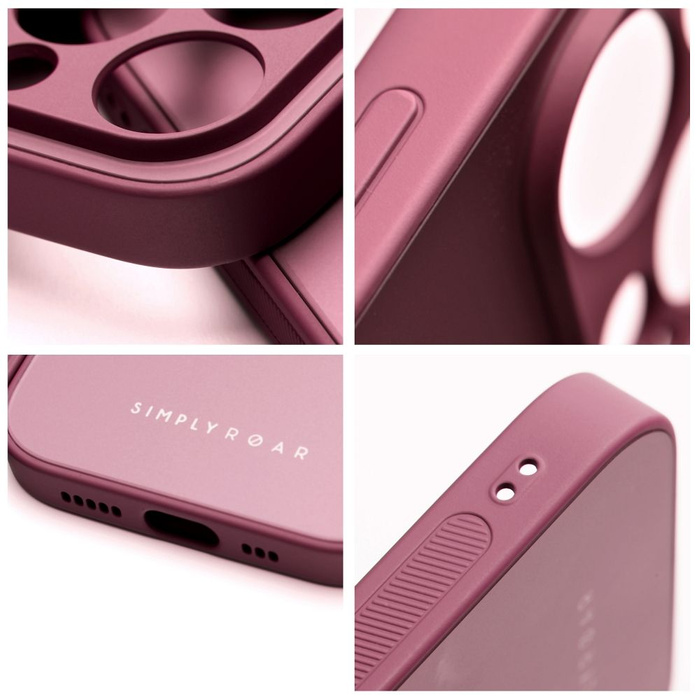 Futerał Roar Matte Glass Case - do iPhone XR bordowy