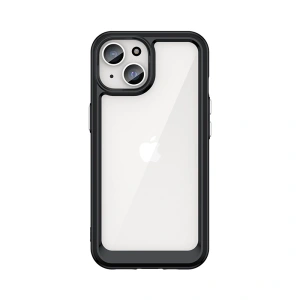 Wzmocnione etui Outer Space z elastyczną ramką do iPhone 15 - czarne