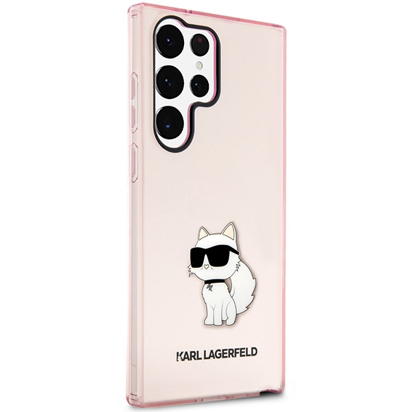 Etui Karl Lagerfeld Klhcs23lhnchtcp S23 Ultra S918 Różowy/pink Hardcase Ikonik Choupette Case