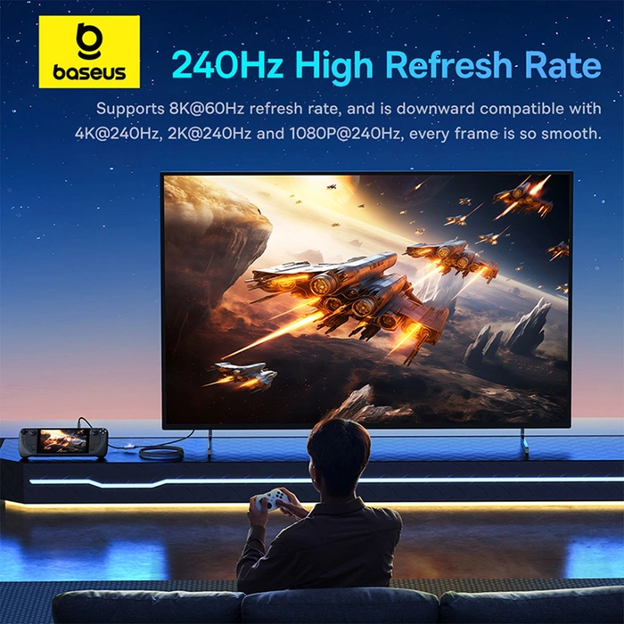 Adapter USB-C - DP Baseus 8K 1,5m (czarny)