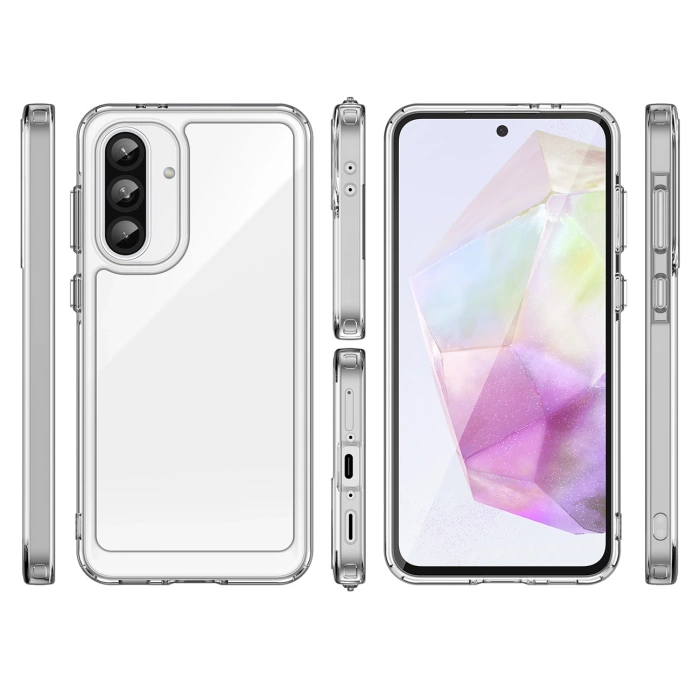 Etui Outer Space Case do Samsung Galaxy A26 pokrowiec z elastyczną ramką  - przezroczyste