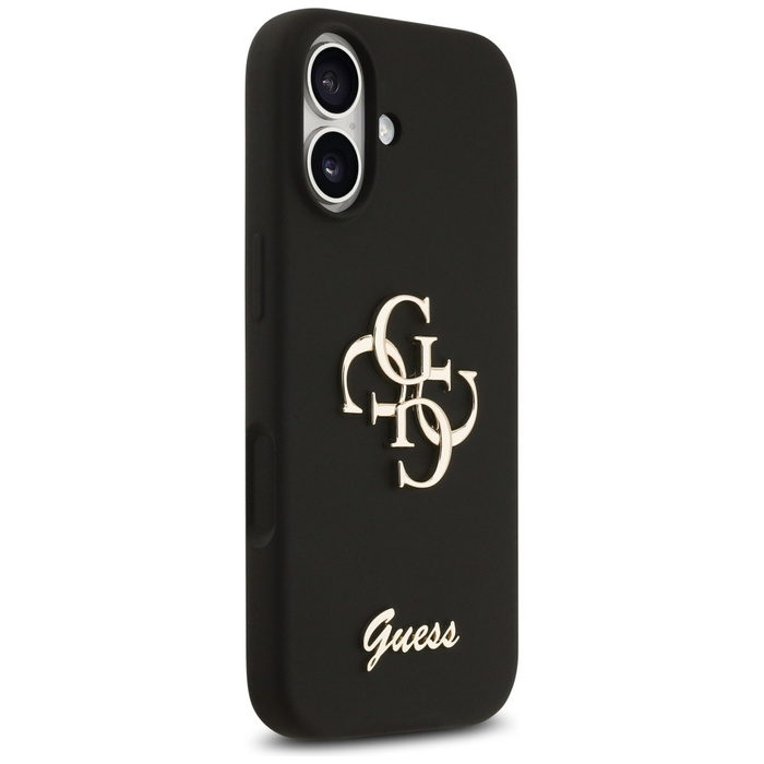 Etui Guess Silicone Big 4G Script do     iPhone 17 czarny