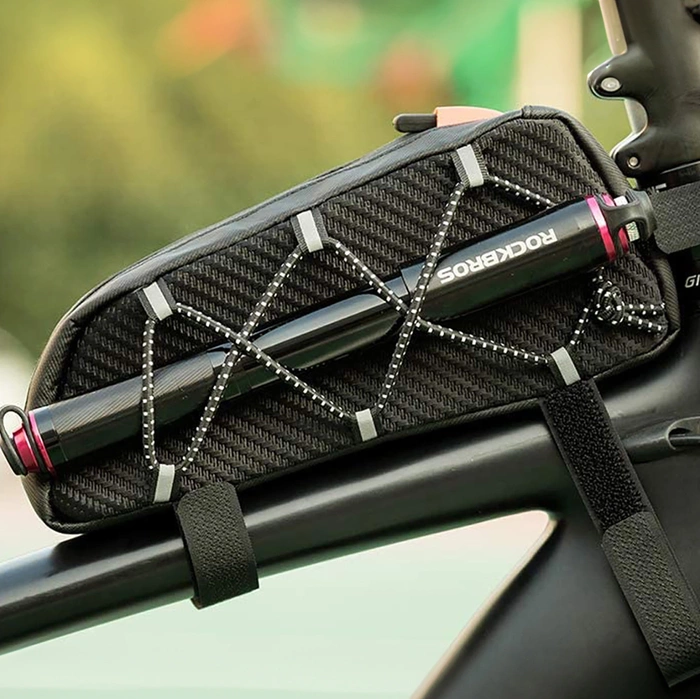 Torba Rockbros 039BK rowerowa na ramę 1 l z plecionką - czarna