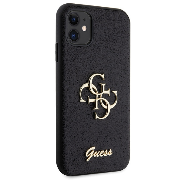 Etui Guess GUHCN61HG4SGK iPhone 11 / Xr 6.1" czarny/black hardcase Glitter Script Big 4G Case